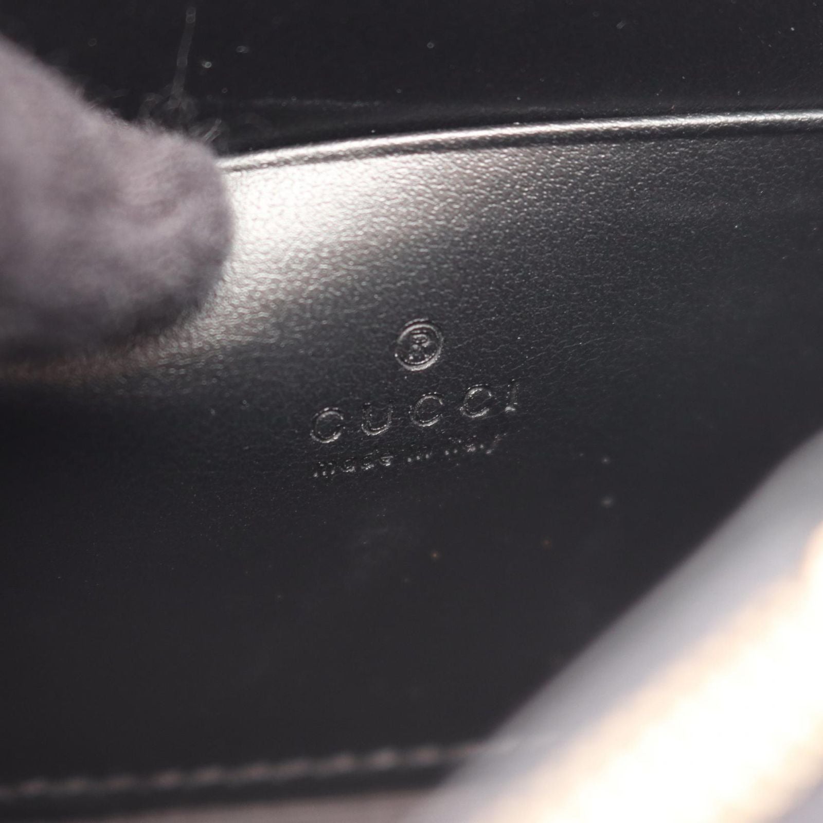 Gucci Shoulder Bag GG Marmont Black Leather Chain Wallet — view 4