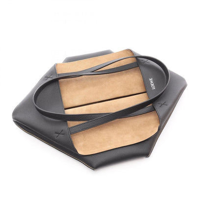 Loewe Tote Puzzle Fold Horizontal Black Leather — view 5