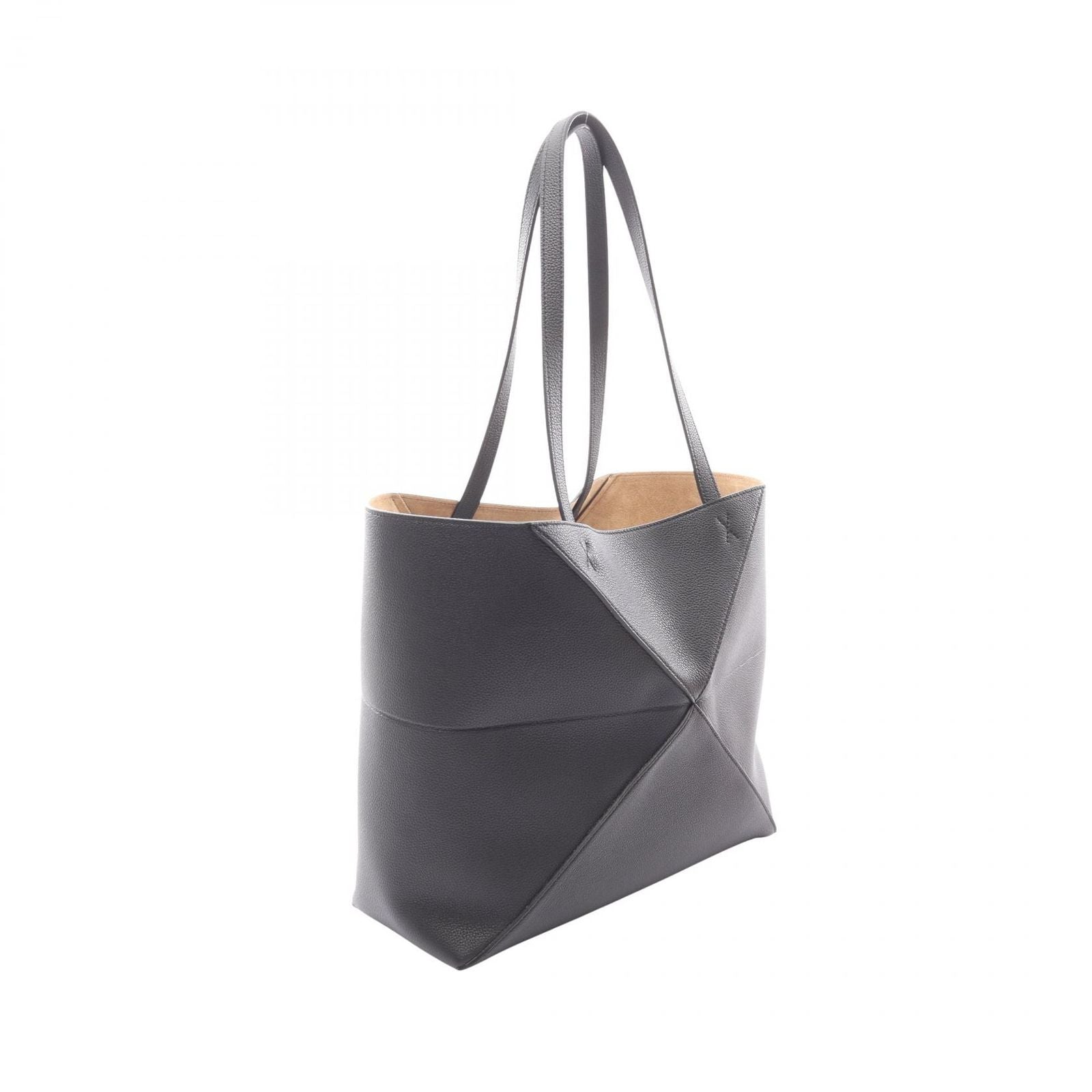 Loewe Tote Puzzle Fold Horizontal Black Leather — view 2