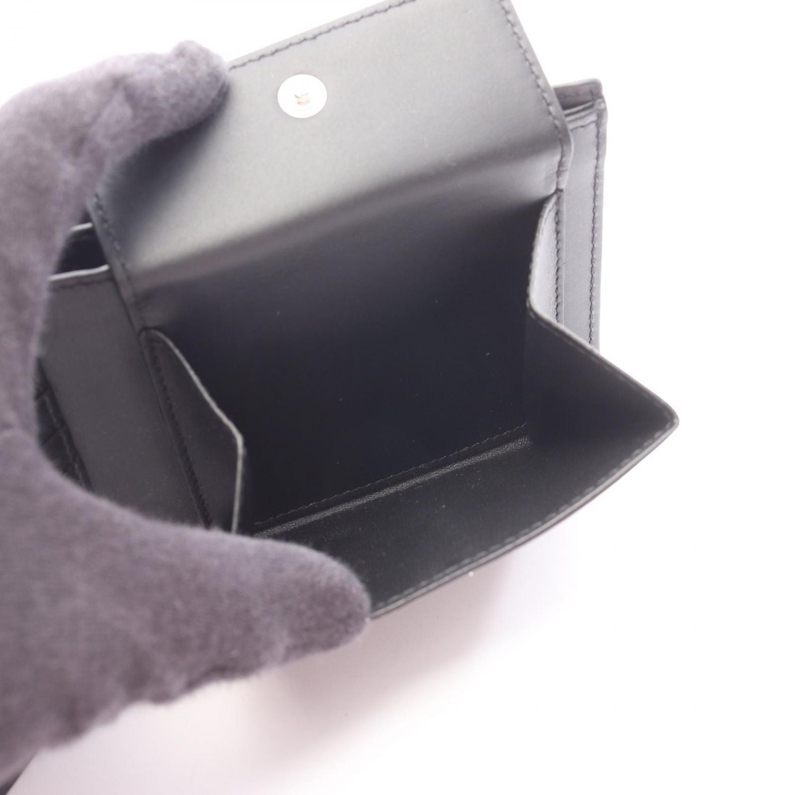 Loewe Bifold Wallet Puzzle Coin Black Leather — view 4
