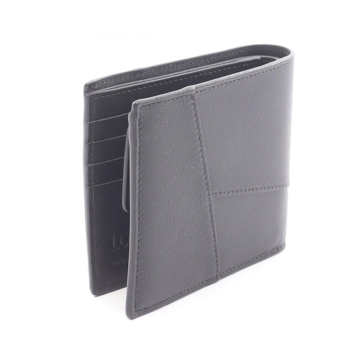 Loewe Bifold Wallet Puzzle Coin Black Leather — view 2