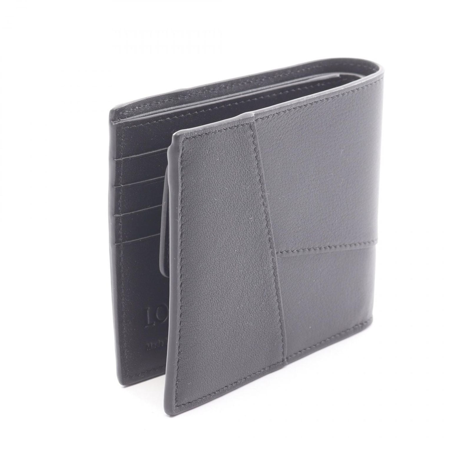 Loewe Bifold Wallet Puzzle Coin Black Leather — view 2