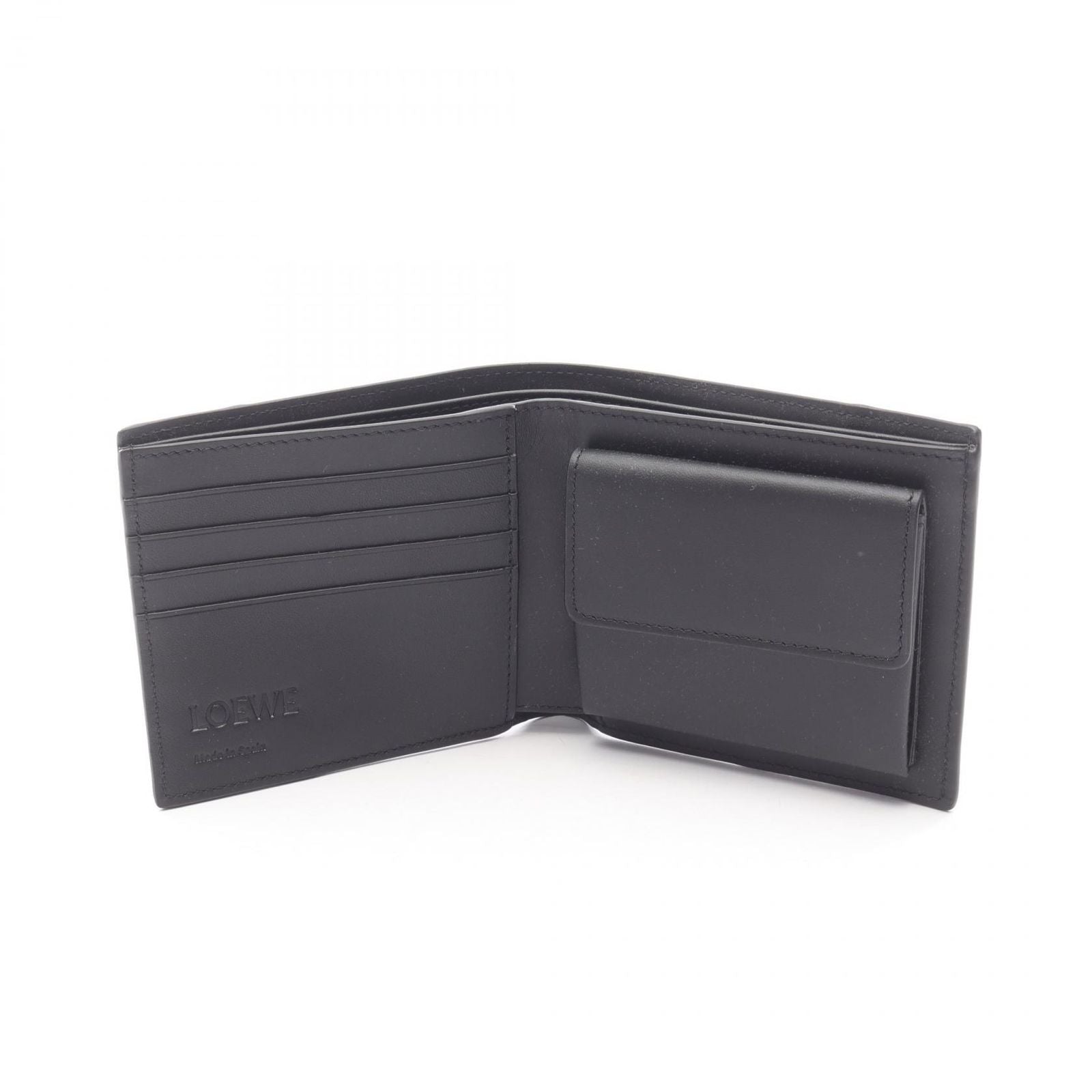 Loewe Bifold Wallet Puzzle Coin Black Leather — view 3