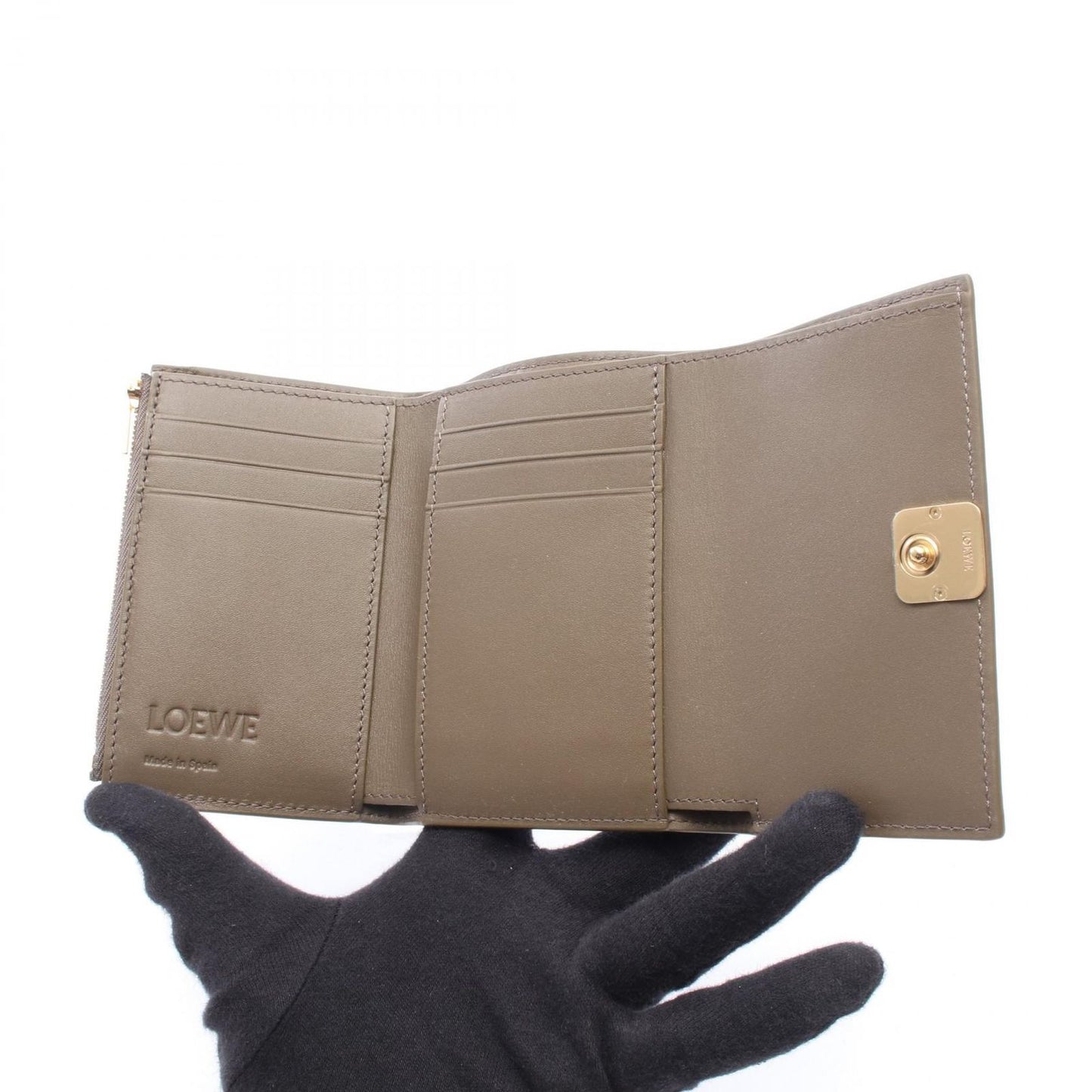 Loewe Trifold Wallet Anagram Vertical Small Top Leather — view 3