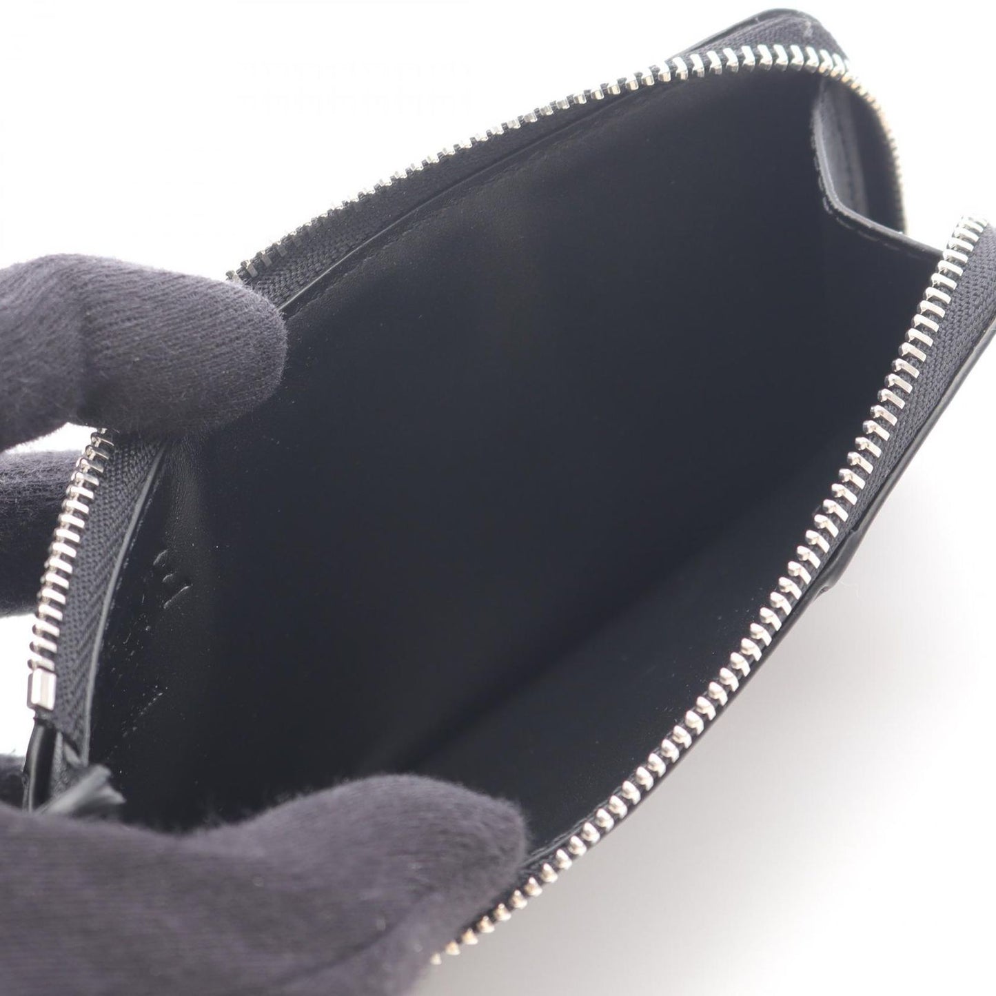 Loewe Coin Case Puzzle Long Card Holder Black Leather — view 3
