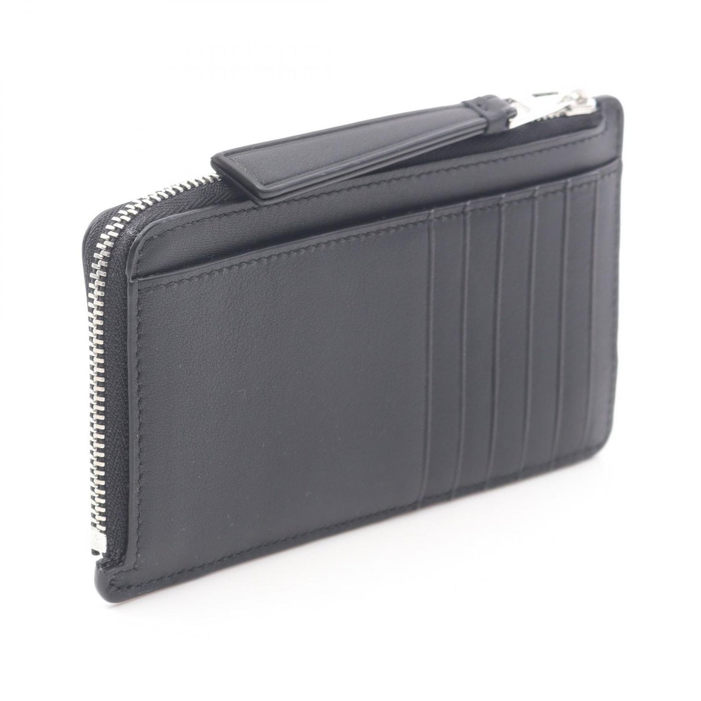 Loewe Coin Case Puzzle Long Card Holder Black Leather — view 2