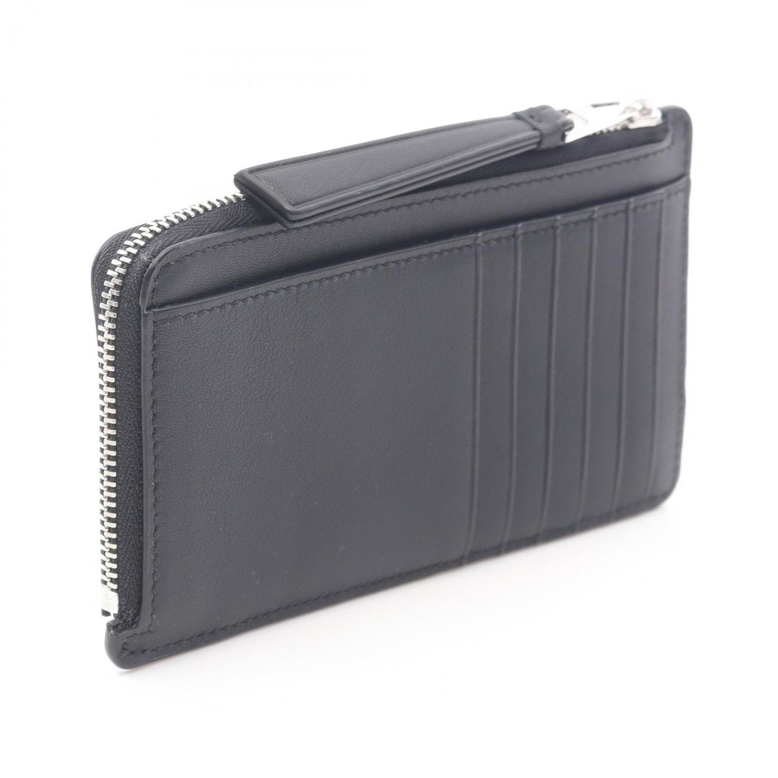 Loewe Coin Case Puzzle Long Card Holder Black Leather — view 2