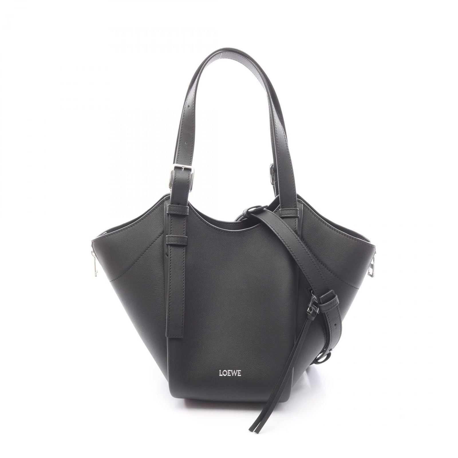 Loewe Handbag Hammock Flip Bag 2-Way Black Leather