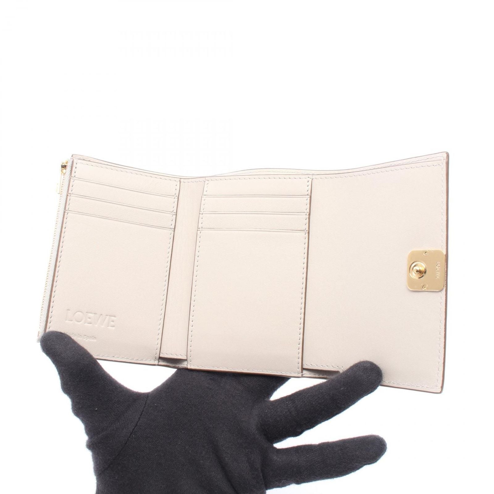 Loewe Trifold Wallet Anagram Vertical Small Lai Togo Leather — view 3