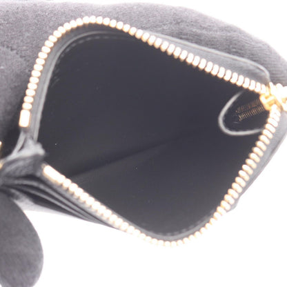 Loewe Coin Case Anagram Square Card Holder with Key Ring Black Leather — view 3