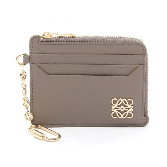 Loewe Coin Case Anagram Square Card Holder with Key Ring Top Leather