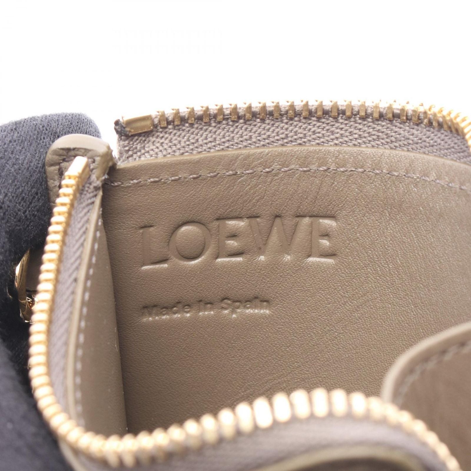 Loewe Coin Case Anagram Square Card Holder with Key Ring Top Leather — view 4