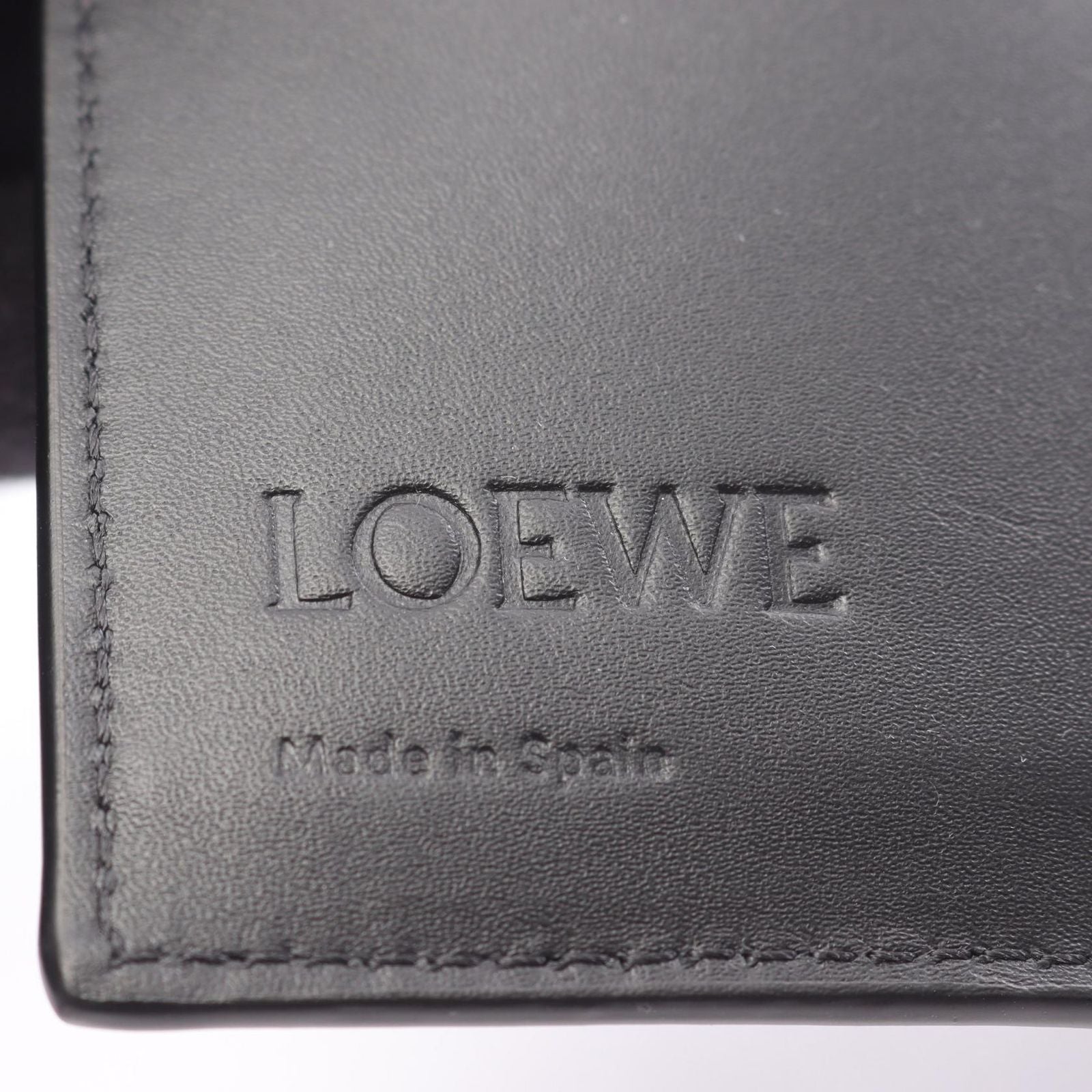 Loewe Trifold Wallet Anagram Black Gold Leather — view 5