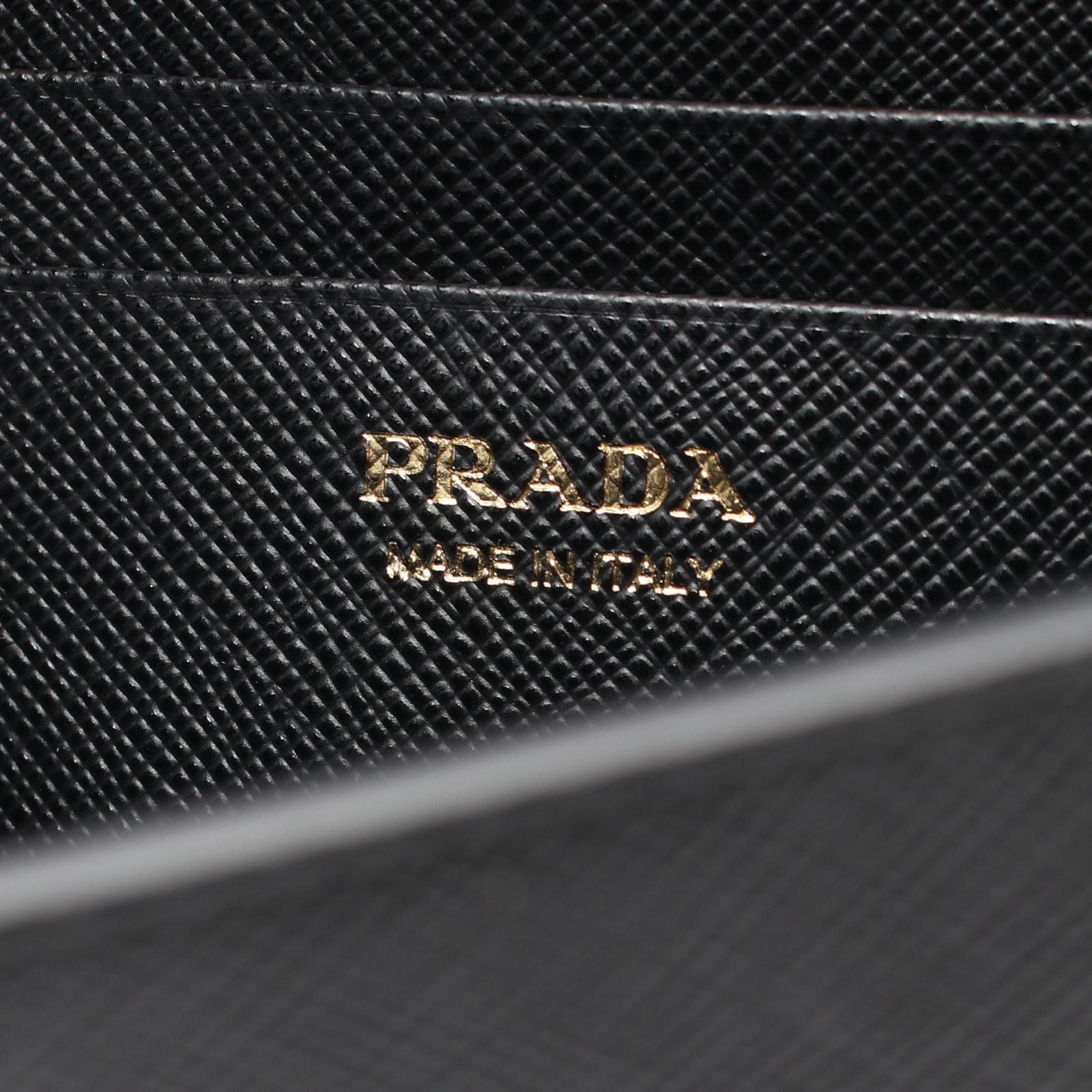 Prada Shoulder Bag Saffiano Triangle Logo Black Leather — view 4