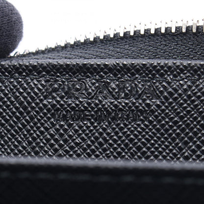 Prada Coin Case Card Black Saffiano Leather — view 4
