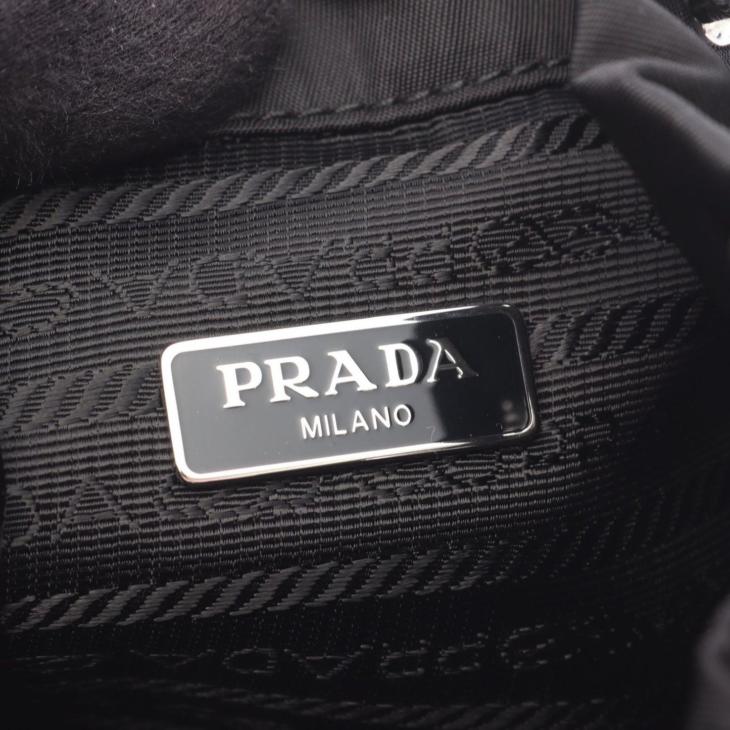 Prada Pouch Re-Nylon Black Nylon Saffiano Leather Mini Bag — view 4
