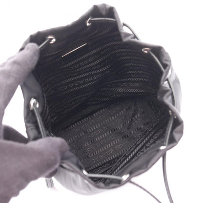 Prada Pouch Re-Nylon Black Nylon Saffiano Leather Mini Bag — view 3