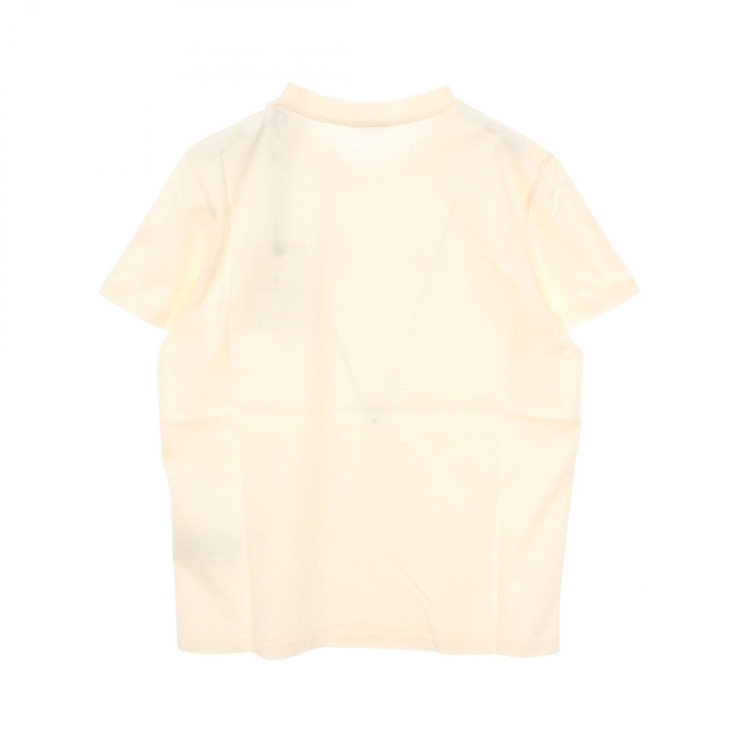 Moncler Short Sleeve T-Shirt SS Logo Embroidery White Ivory Cotton — view 2