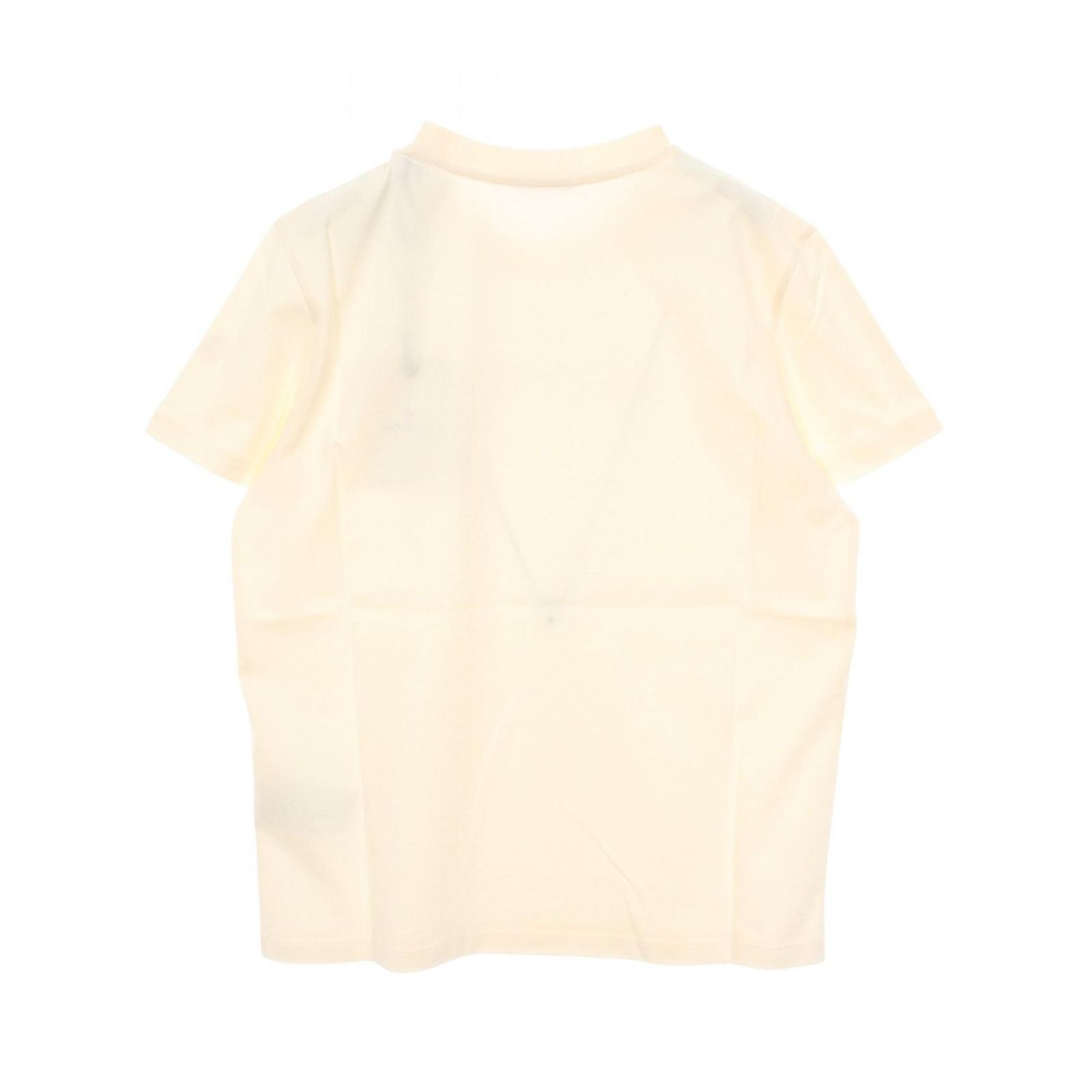 Moncler Short Sleeve T-Shirt SS Logo Embroidery White Ivory Cotton — view 2