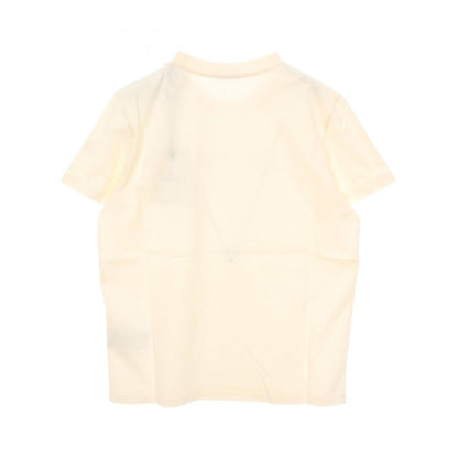 Moncler Short Sleeve T-Shirt SS Logo Embroidery White Ivory Cotton — view 2