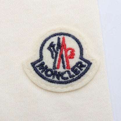 Moncler Short Sleeve T-Shirt SS Logo Embroidery White Ivory Cotton — view 5
