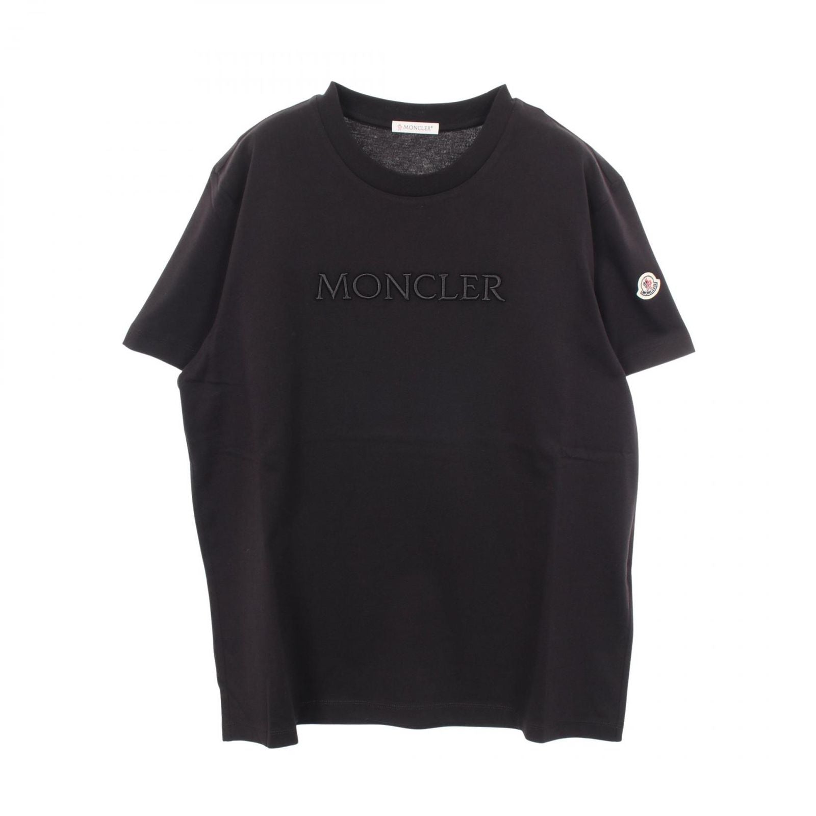 Moncler Short Sleeve T-Shirt SS Logo Embroidery Black Cotton