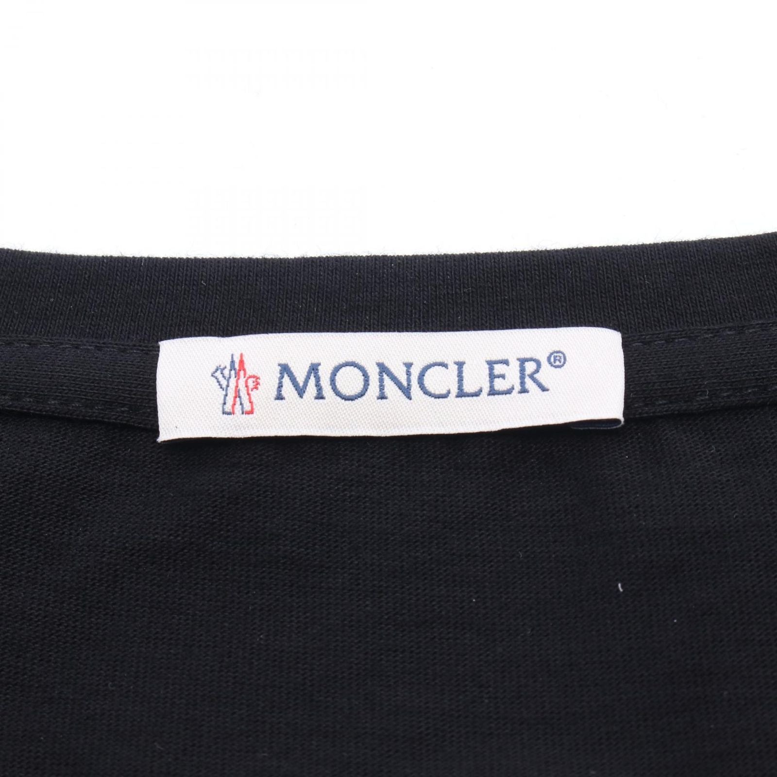 Moncler Short Sleeve T-Shirt Maglia Manica Corta Black Cotton — view 3