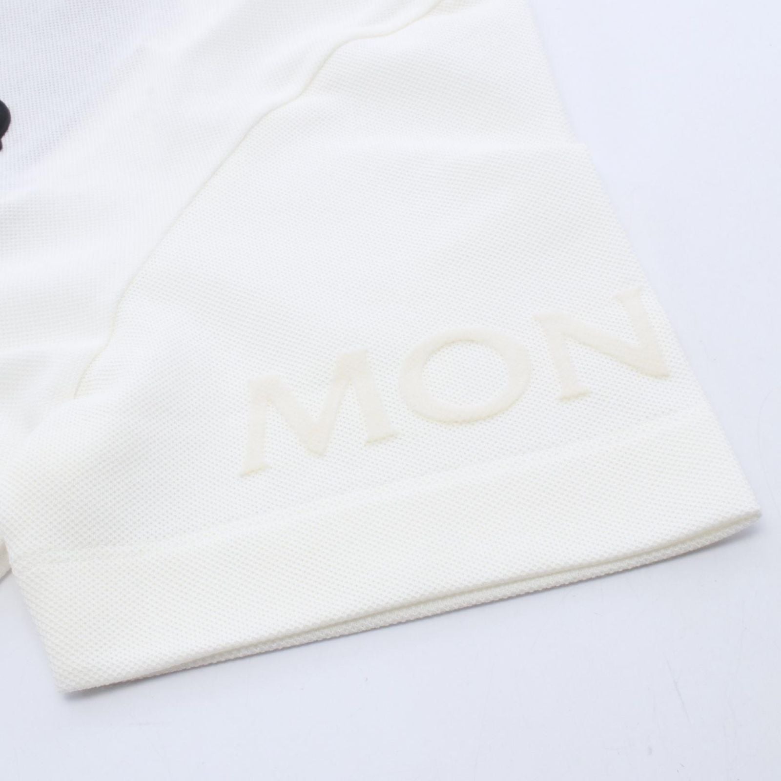 Moncler Polo Shirt SS White Cotton — view 5