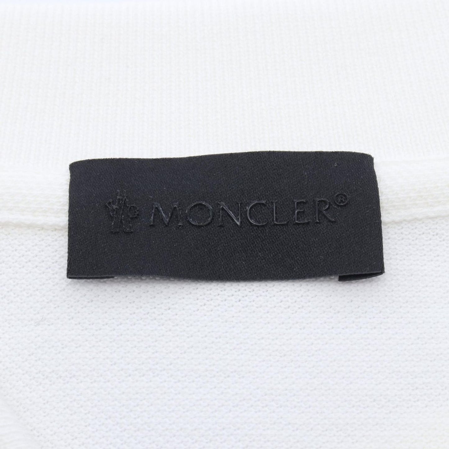 Moncler Polo Shirt SS White Cotton — view 3