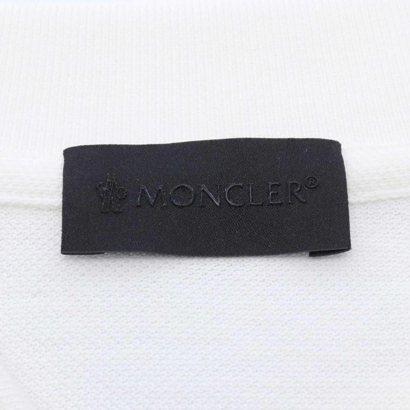 Moncler Polo Shirt SS White Cotton — view 3