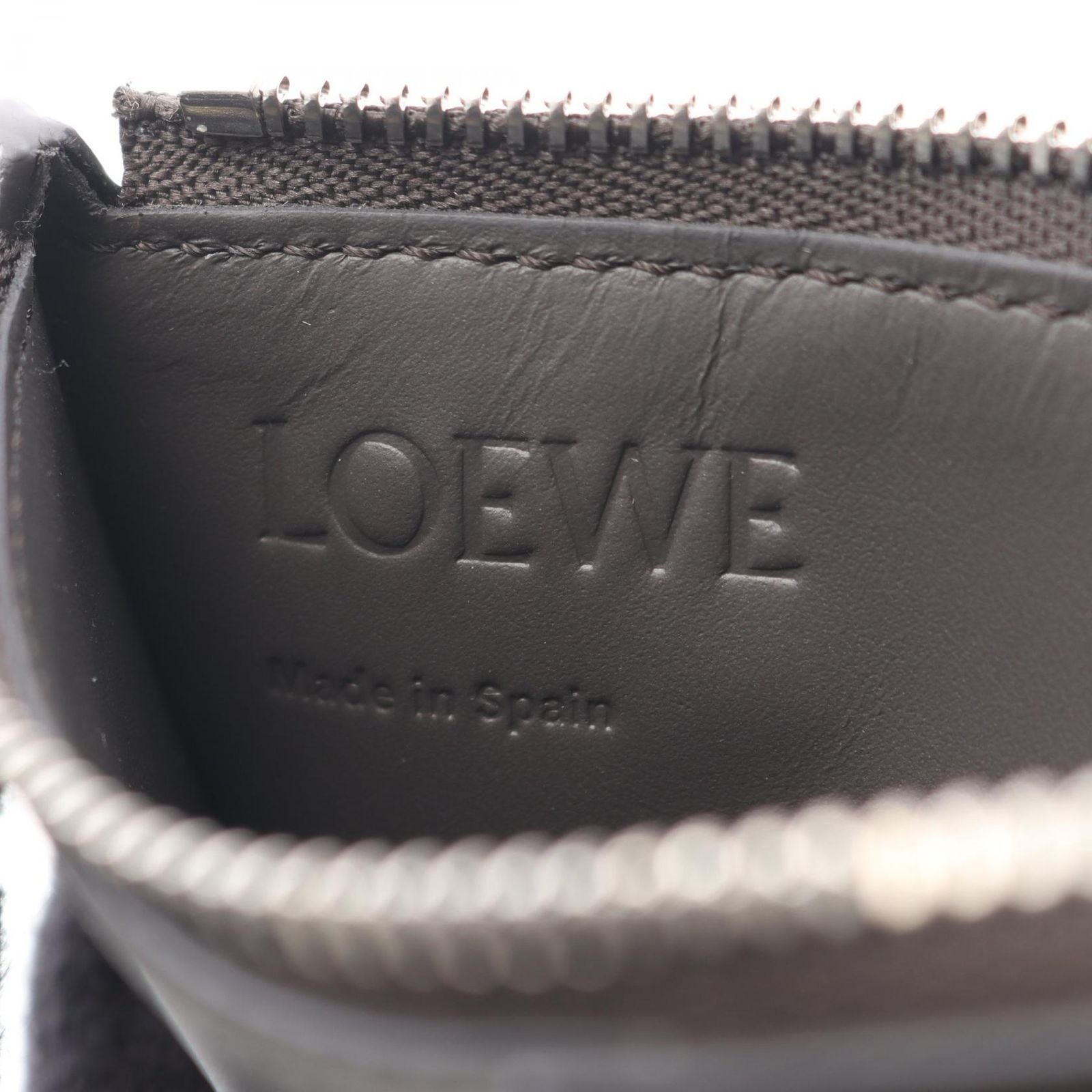 Loewe Coin Case Puzzle Card Asphalt Gray Storm Blue Leather Holder — view 4