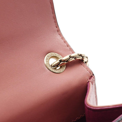 Bvlgari Shoulder Bag Serpenti Forever Mauve Pink Leather Chain — view 6