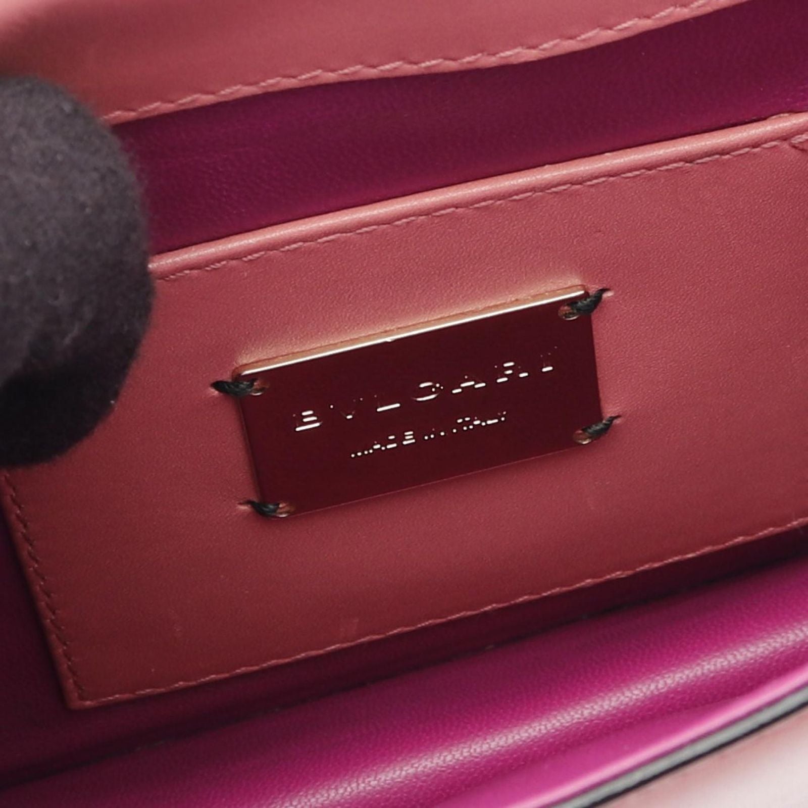 Bvlgari Shoulder Bag Serpenti Forever Mauve Pink Leather Chain — view 4