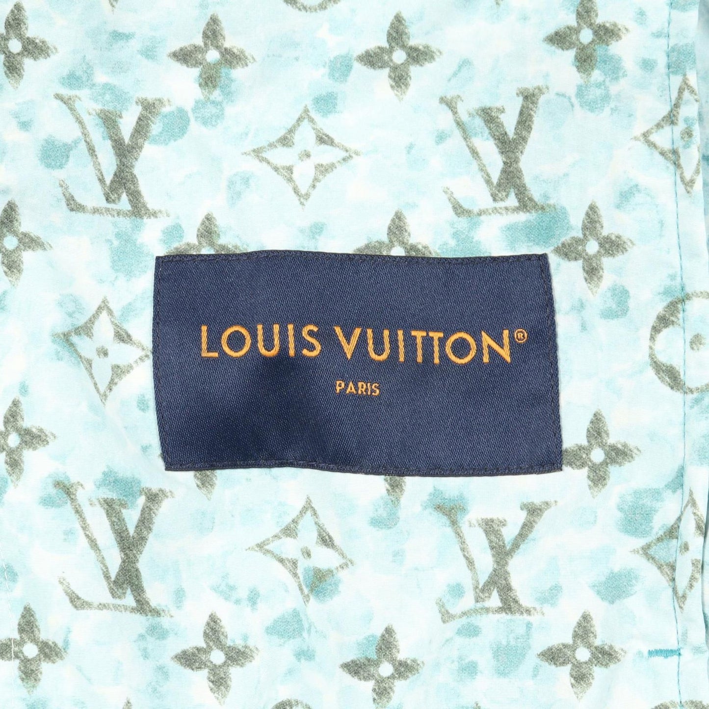 Louis Vuitton Mountain Hoodie Monogram Printed Windbreaker Blue Nylon — view 3