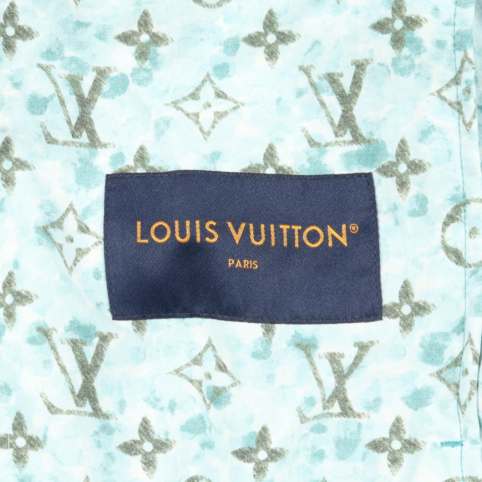Louis Vuitton Mountain Hoodie Monogram Printed Windbreaker Blue Nylon — view 3