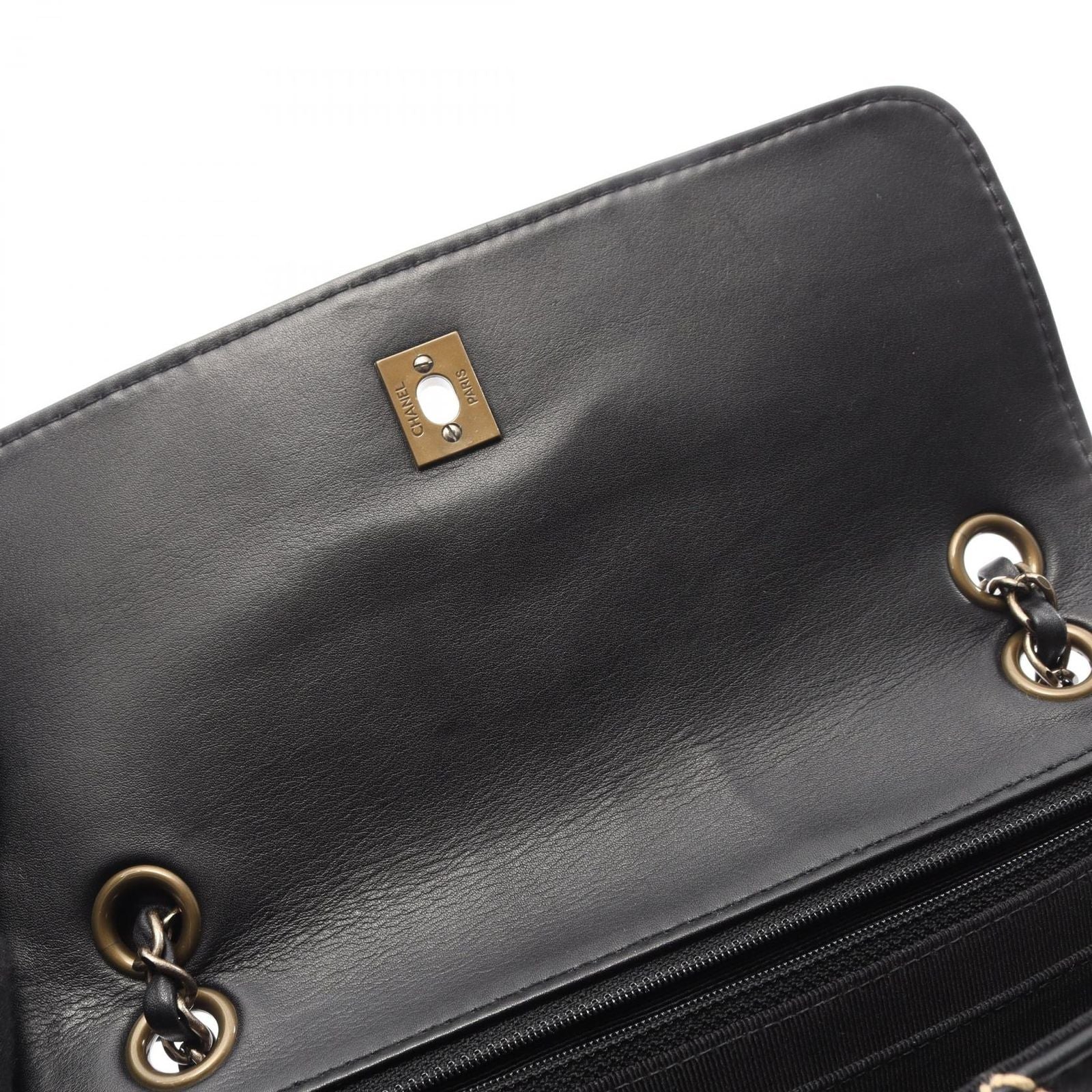 Chanel Shoulder Bag Wild Stitch Black Leather Chain — view 6
