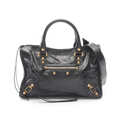 Balenciaga Handbag City Small 2-Way Black Leather