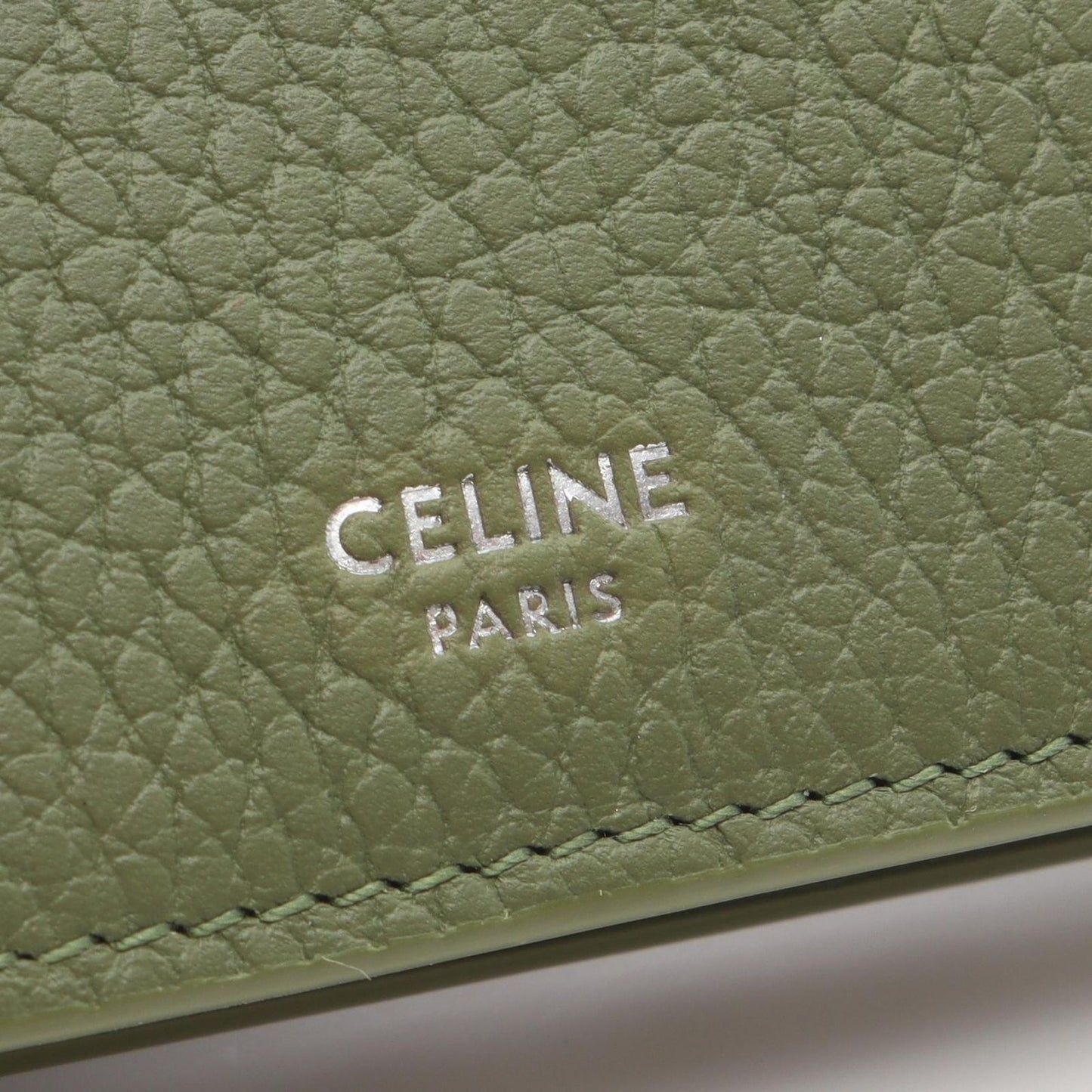 Celine Bifold Wallet Light Khaki Leather — view 4