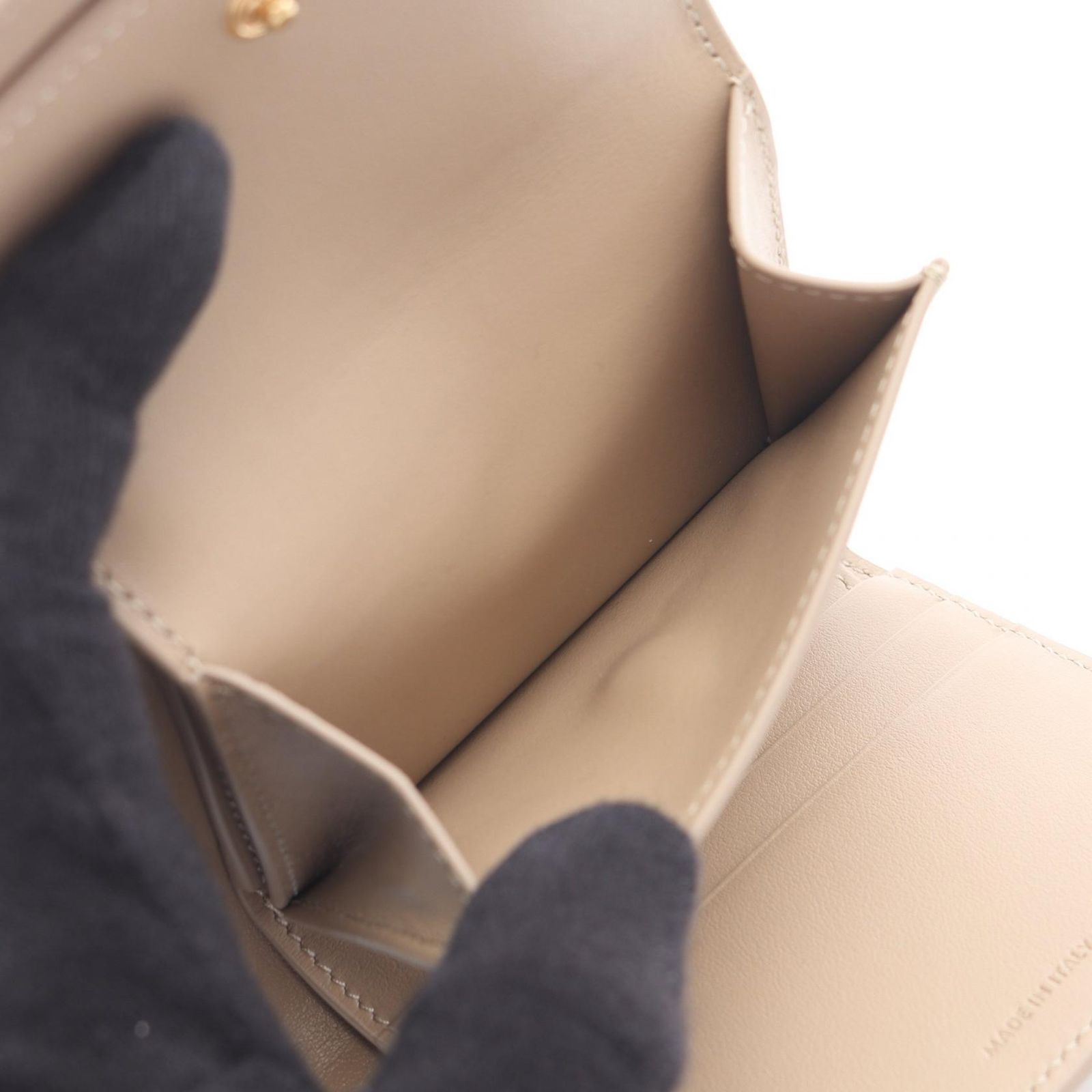 Celine Trifold Wallet Triomphe Small Flap Safari Leather — view 4
