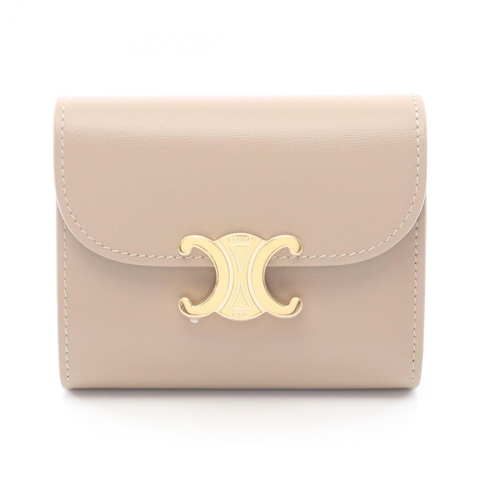 Celine Trifold Wallet Triomphe Small Flap Safari Leather