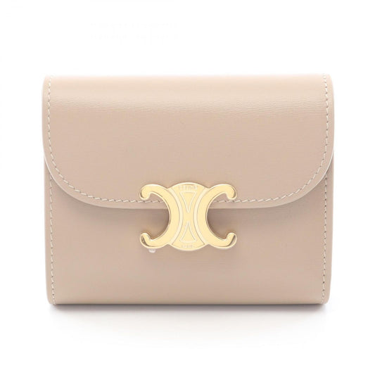 Celine Trifold Wallet Triomphe Small Flap Safari Leather