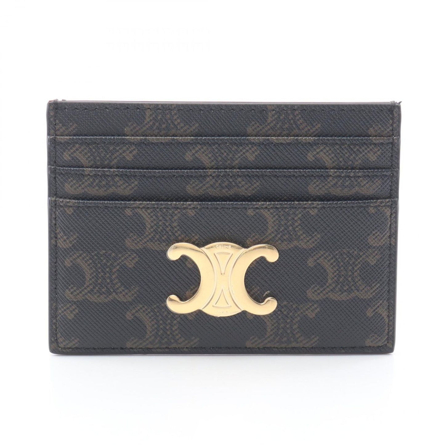 Celine Card Case Triomphe Holder Tan