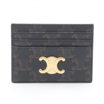 Celine Card Case Triomphe Holder Tan