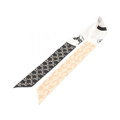 Celine Scarf Triomphe Lavalier Black White Silk — view 2