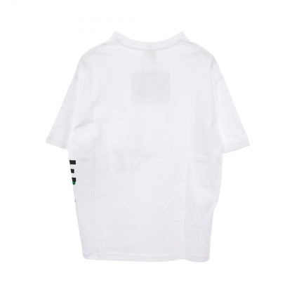 Celine Short Sleeve T-Shirt Triomphe Logo Print White Cotton — view 2