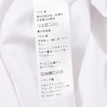 Celine Short Sleeve T-Shirt Triomphe Logo Print White Cotton — view 4