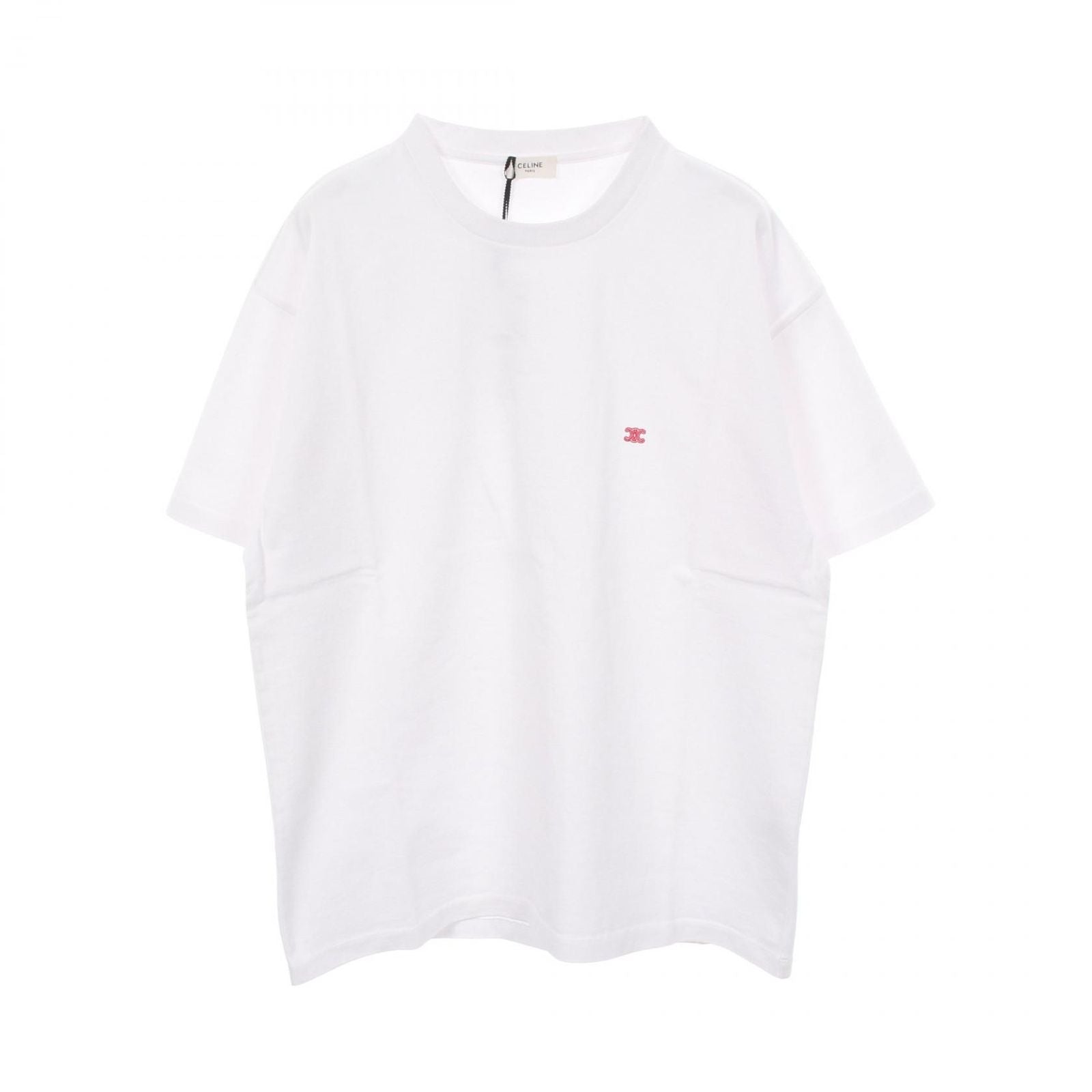 Celine Short Sleeve T-Shirt Triomphe Louis White Cotton