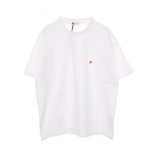 Celine Short Sleeve T-Shirt Triomphe Louis White Cotton