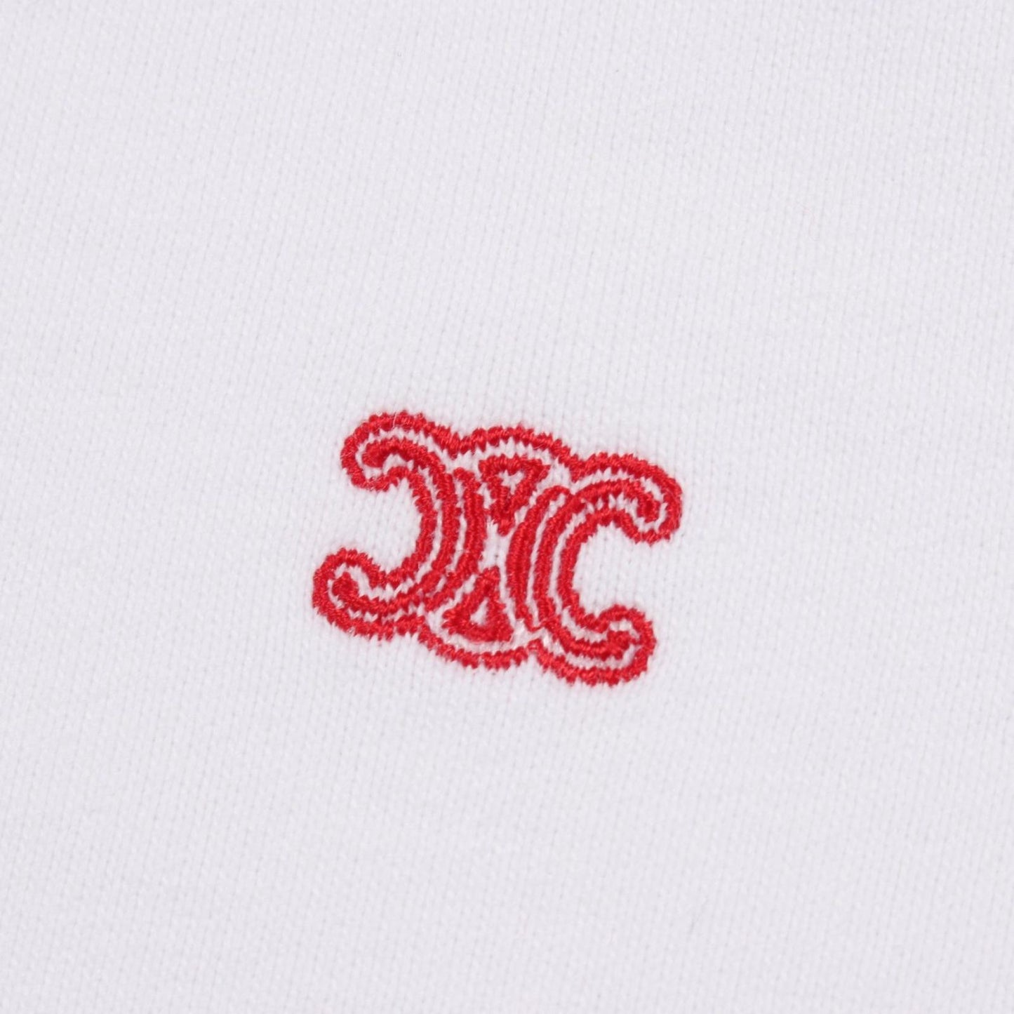 Celine Short Sleeve T-Shirt Triomphe Louis White Cotton — view 5