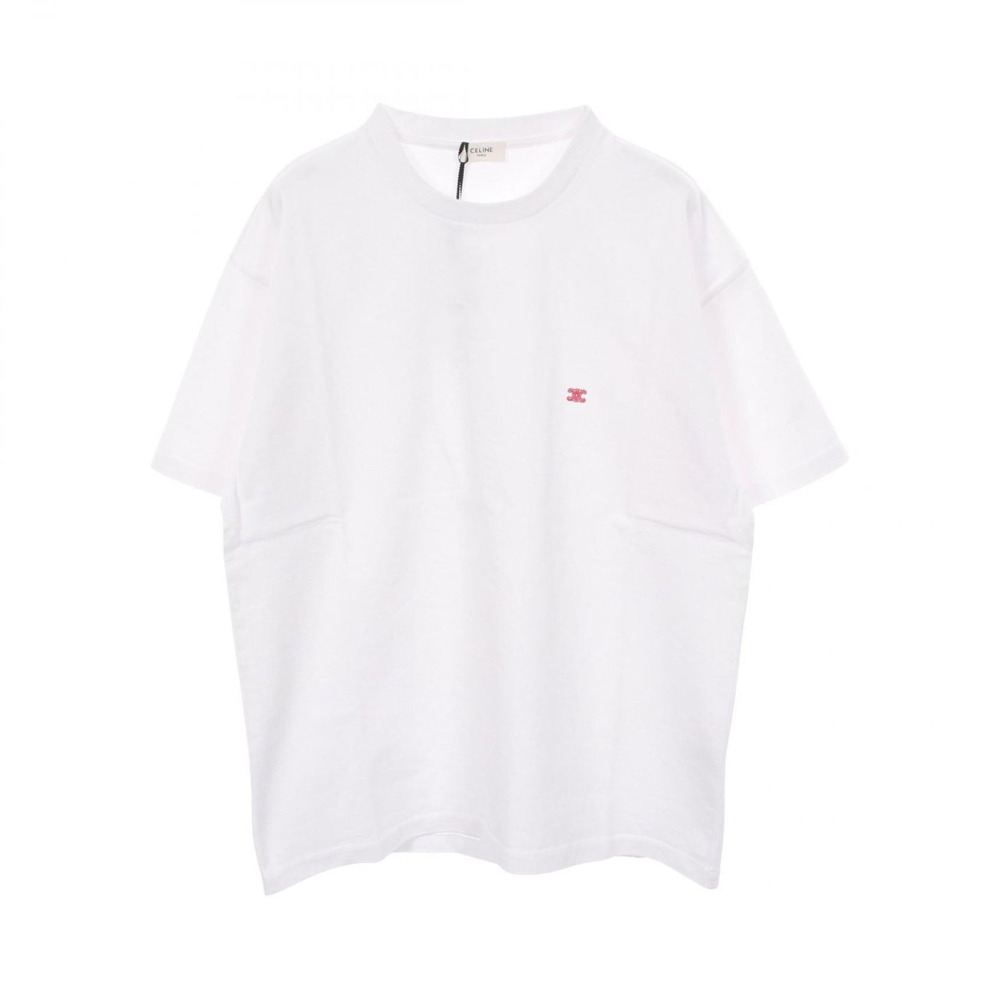Celine Short Sleeve T-Shirt Triomphe Louis White Cotton